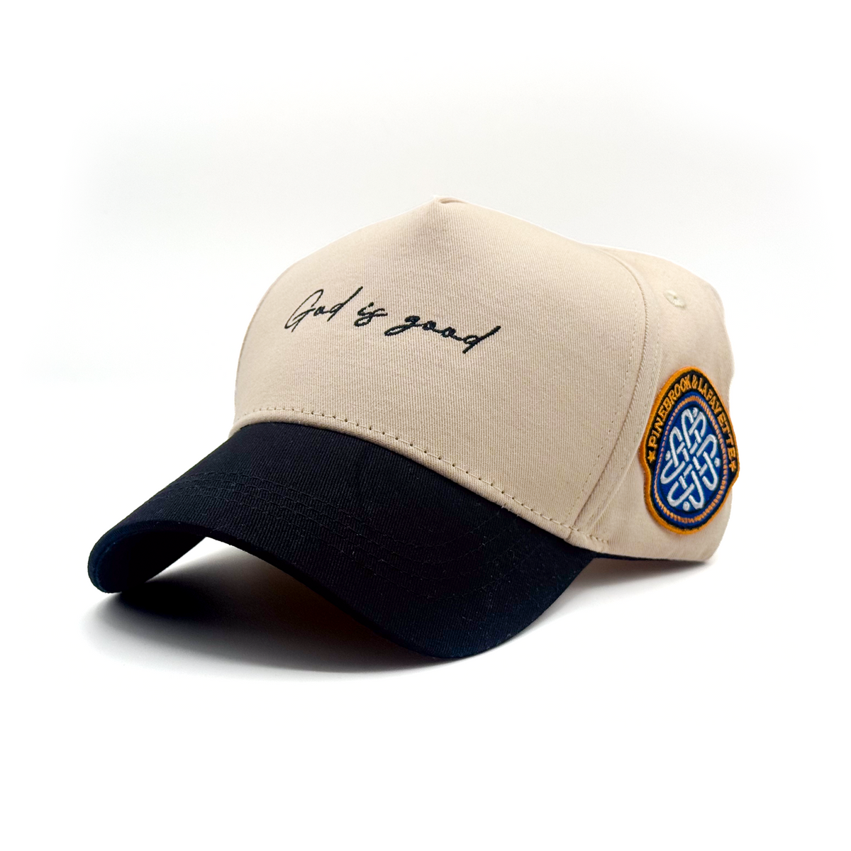 God is Good Snapback - Cream and Black