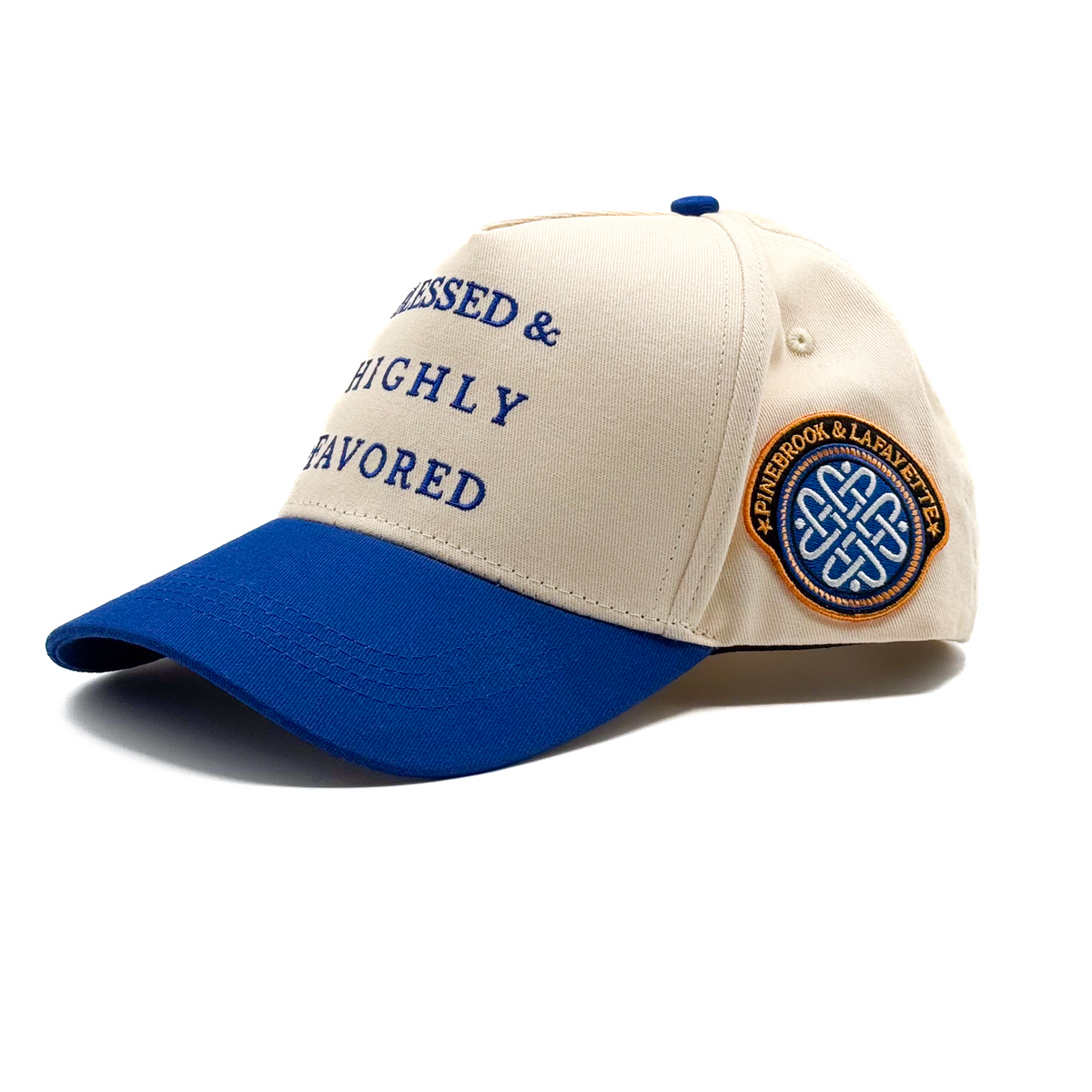 Blessed & Highly Favored Snapback - Royal and Cream