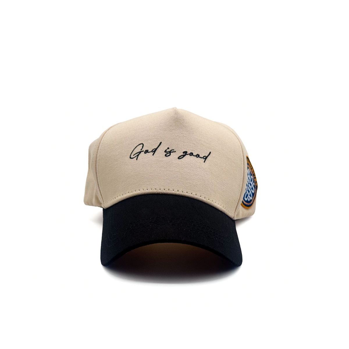 God is Good Snapback - Cream and Black