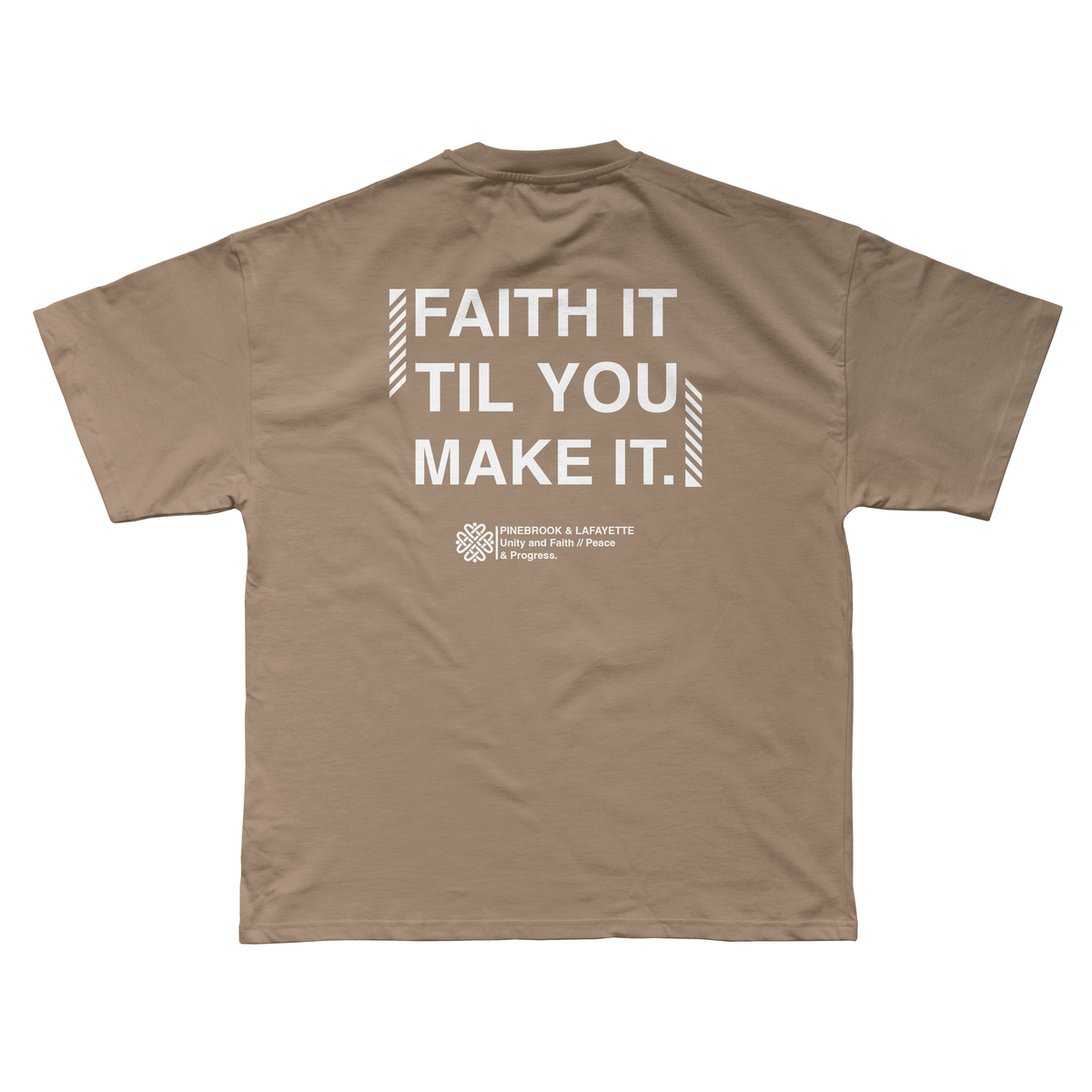 FAITH IT TIL YOU MAKE IT (VINTAGE TEE - BROWN)