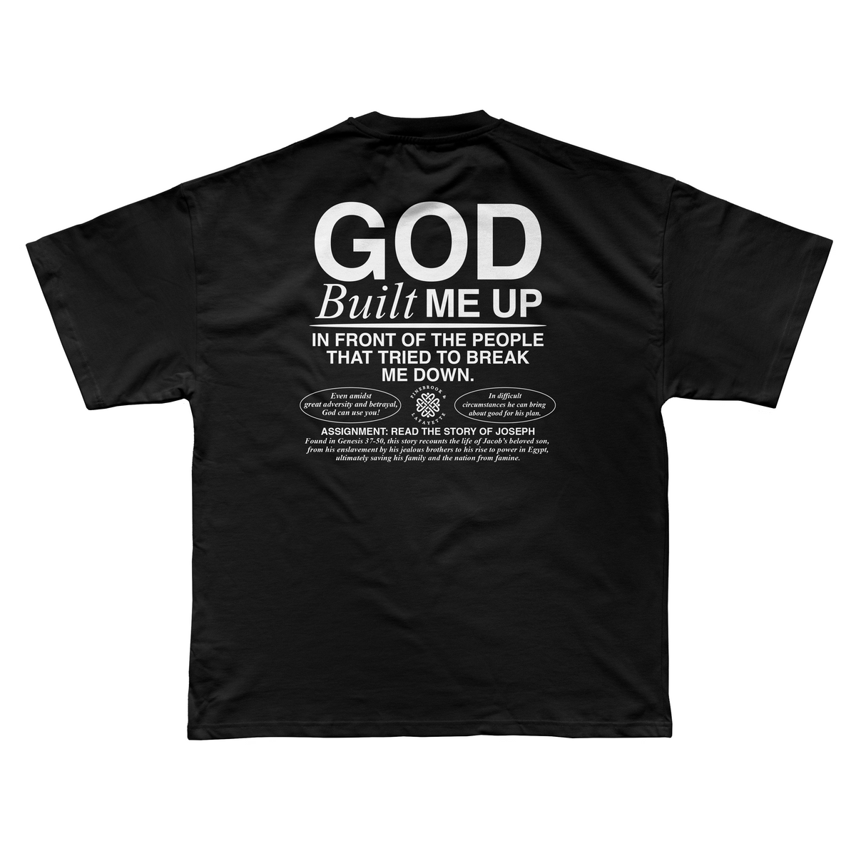 GOD BUILT ME UP (VINTAGE TEE - BLACK)