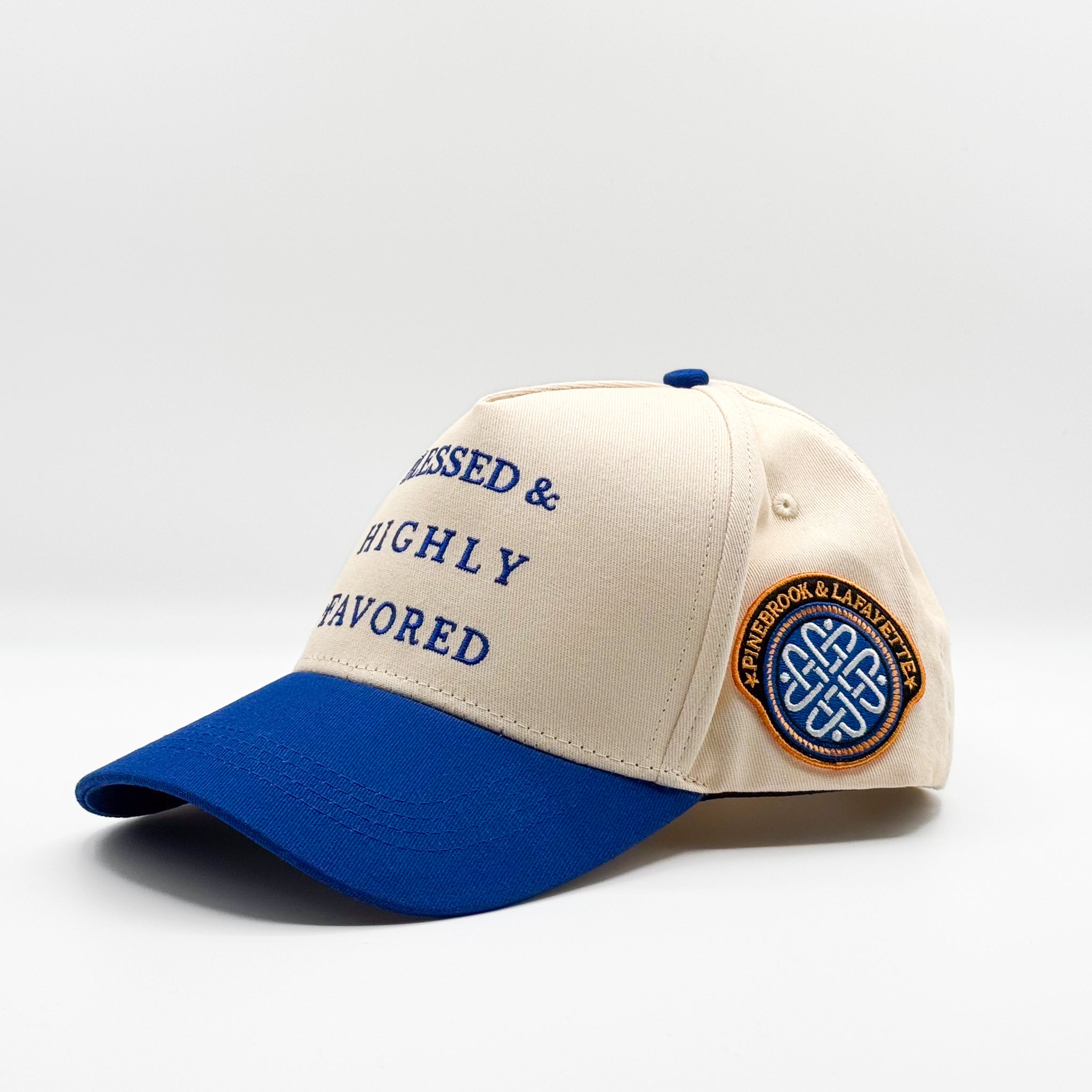 Blessed & Highly Favored Snapback - Royal and Cream