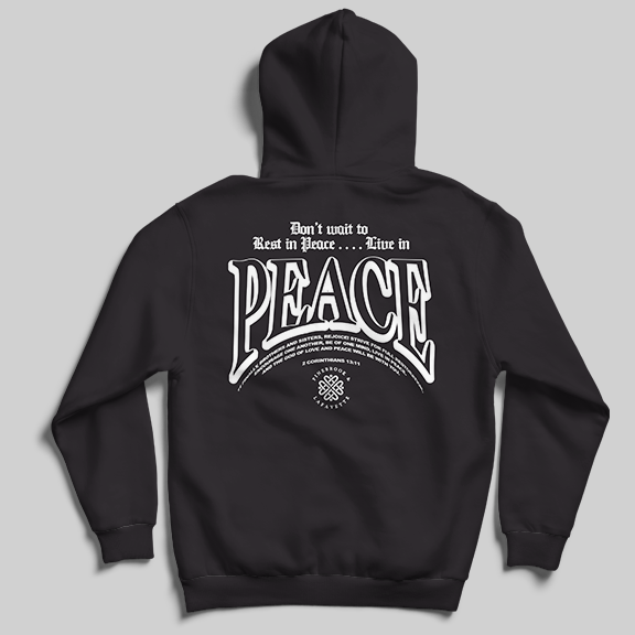 LIVE IN PEACE HOODIE (BLACK)