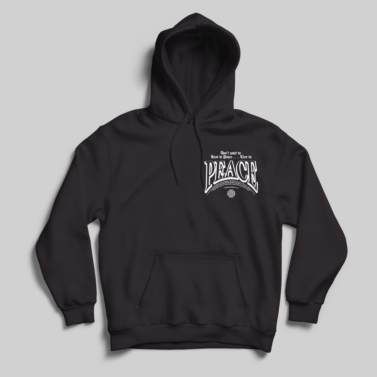 LIVE IN PEACE HOODIE (BLACK)