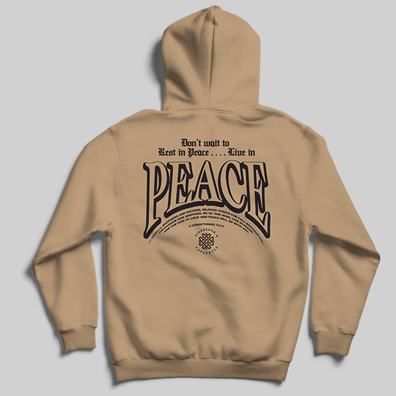LIVE IN PEACE HOODIE (SAND)