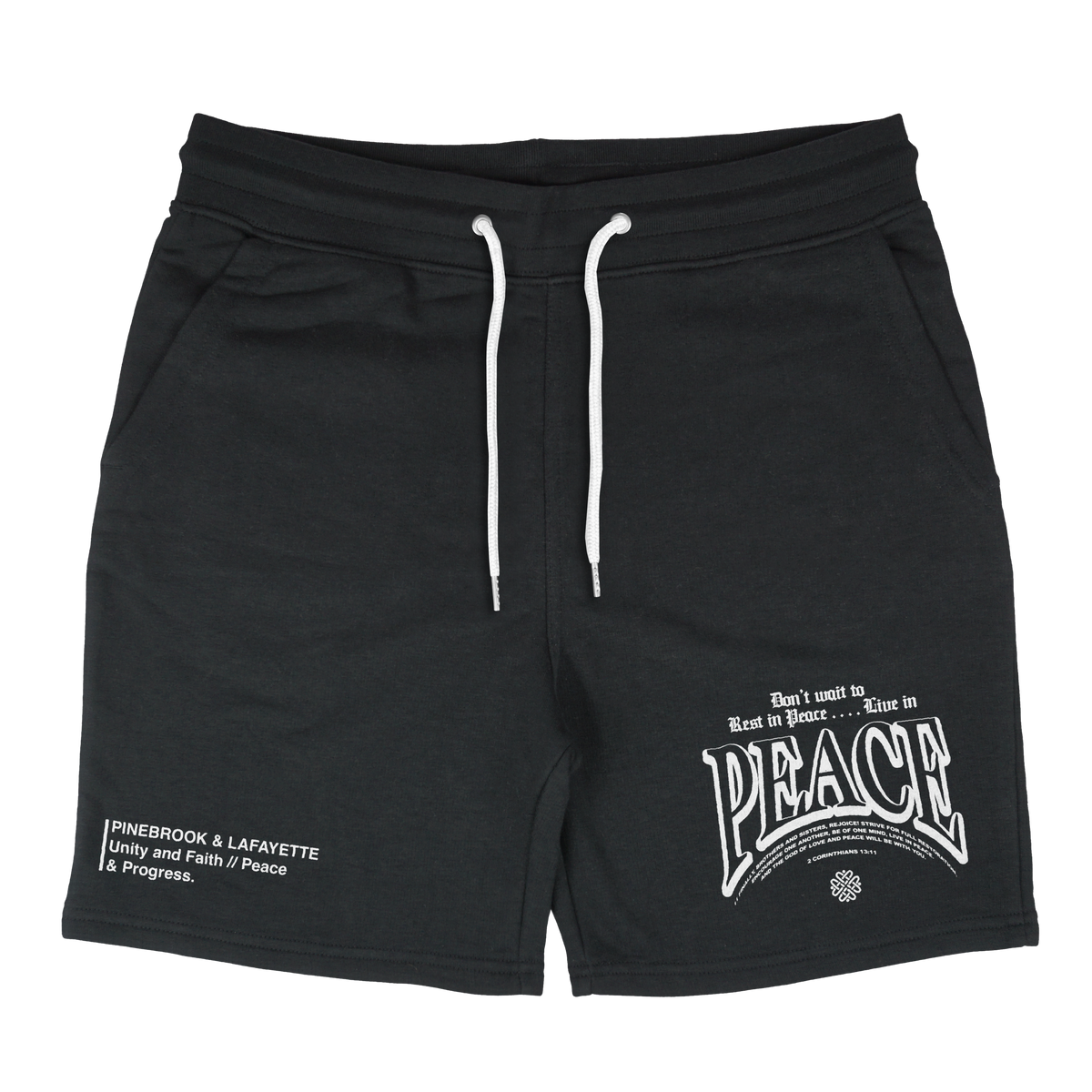 LIVE IN PEACE SHORTS (BLACK)