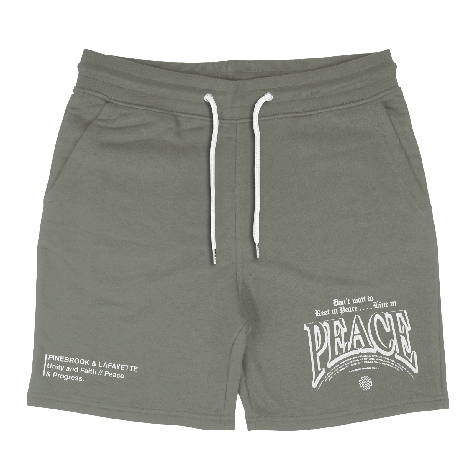 LIVE IN PEACE SHORTS (GREEN)