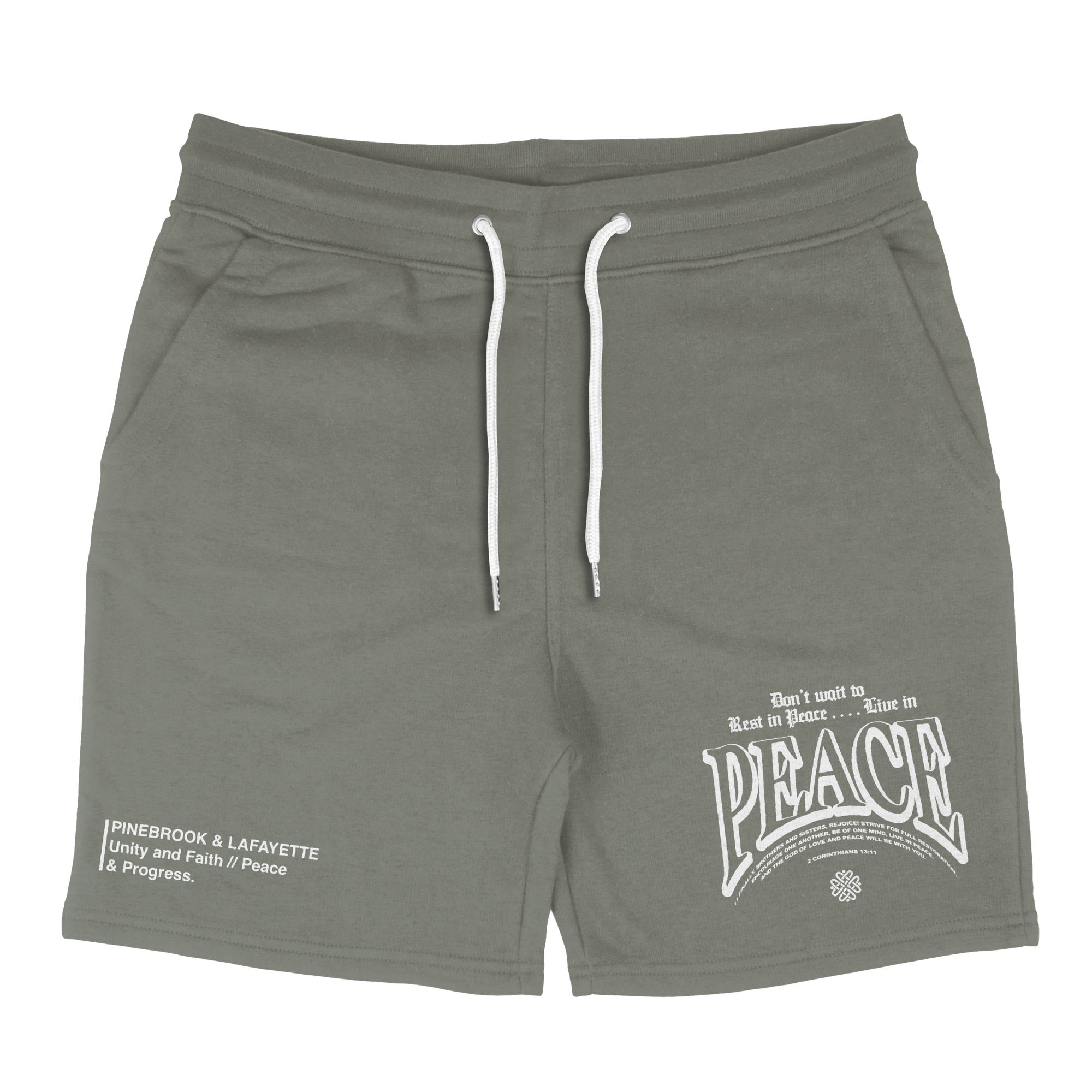 LIVE IN PEACE SHORTS (GREEN)