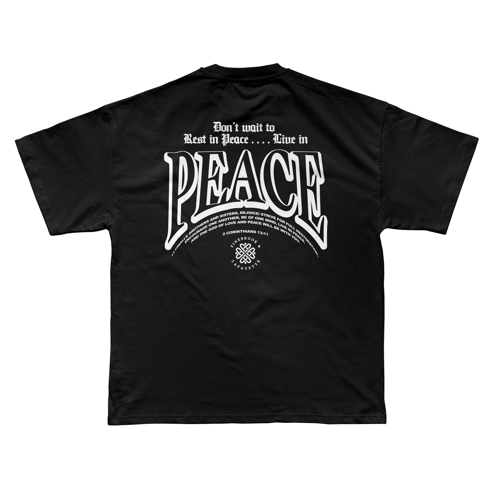 LIVE IN PEACE TEE (BLACK)
