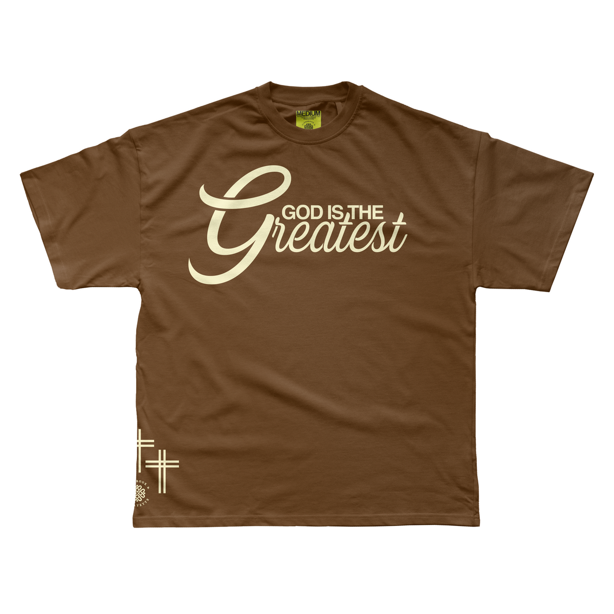 GOD IS THE GREATEST TEE (BROWN)